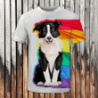LGBT Border Collie 3D T Shirt All Over Printed, Shirt For LGBT Community