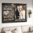 10 Year Anniversary Gifts Traditional, Modern Custom Photo Couple Canvas for Husband and Wife