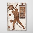 We Hit It Out Of The Park Baseball Dad Personalized Father Canvas Baseball Lovers Wall Art