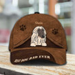 Personalized Afghan Hound Hat, Best Dog Dad Ever Custom Photo Afghan Hound Cap for Dad