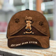 Personalized Airedale Hat, Best Dog Dad Ever Custom Photo Airedale Cap for Dad