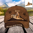 Personalized Bloodhound Hat, Custom Photo Bloodhound Cap 3D for Dad & Mom