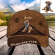 Personalized Border Terrier Hat, Custom Photo Border Terrier Cap 3D for Dad, Father