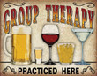 Personalized Beer Group Therapy Customized Vintage Metal Signs for Home