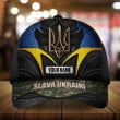 Personalized Slava Ukraini Trident Ukraine Symbol Hat Ukraine Camo Flag Merch