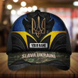 Personalized USA Stands With Ukraine Slava Ukraini Hat American Ukraine Flag Merch