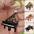 Personalized Piano Acrylic Keychain for Piano Player, Gift for Daughter and Son Piano Keychain