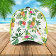 Cool Weed Tropical Forest Design Hawaiian Summer Hats, Pineapple Flowers Pattern Beach Baseball Cap for Women % Men