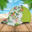 Cool Weed Tropical Forest Design Hawaiian Summer Hats, Pineapple Flowers Pattern Beach Baseball Cap for Women % Men