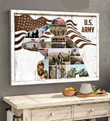 Customized US Army Photo Collage Wall Art, US Army Gift, Personalized Military Gift, Gift For Soldier
