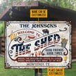 Personalized Shed Grilling Red Listen To The Good Music Custom Vintage Metal Signs