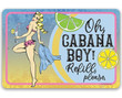 Personalized Pool Sign, It's Cabana time Vintage Metal Sign for Home
