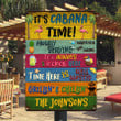 Personalized Pool Sign, It's Cabana time Vintage Metal Sign for Home