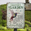Personalized Animals Garden Sign, Garden Floral Art What A Wonderful World Custom Vintage Metal Signs for Mom, Grandma