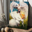 Beautiful Girl Angel Wings Wall At, I Believe There Are Angels Among Us - Jesus Landscape Canvas Prints