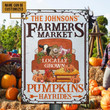 Autumn Farmers Market Locally Grown Pumpkins, Fall Season, Farm Decor, Custom Vintage Metal Signs