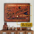 Personalized Witch Salem Apothecary Custom Vintage Metal Signs for Halloween