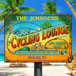 Personalized Cycling Beach Lounge Relax Custom Vintage Metal Signs for Cycle Owner