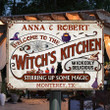 Personalized Witch Kitchen Sign, Stirring Up Some Magic Custom Vintage Metal Signs for Halloween