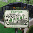 Personalized Birds Aviary Enter Custom Vintage Metal Signs, Beware of the Bird