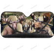 Moose Family Car Sunshade for Moose Lovers Car Protective