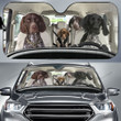 German Shorthaired Pointer Family Car Sunshade for German Lovers Car Protective Sunshade