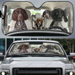 German Shorthaired Pointer Family Car Sunshade for German Lovers Car Protective Sunshade