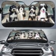 Bernedoodle Dog Family Car Sunshade for Bernedoodle Lovers Car Protective Sunshade