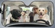 Labrador Family Car Sunshade for Labrador Lovers Car Protective Sunshade