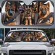 German Shepherd Family Driving Car Sunshade for German Shepherd Lovers Car Protective Sunshade
