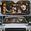 Halloween Version Labrador Family Car Sunshade, Labrador Car Protective Sunshade