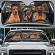 Rhodesian Ridgeback Dog Family Car Sunshade for Rhodesian Ridgeback Lovers Car Protective Sunshade