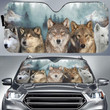 Wolves Soul Of The Forest Car Sunshade Wolf The Hunter Spirit Car Decor Windshield Sunshade