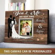 Groom Gift For Bride On Wedding Day Personalized Canvas For Newlyweds, Newly Couple Wall Art