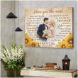 Customized Husband and Wife Photo Canvas, Wedding Anniversary Gift I love you the most Couple Wall Art