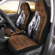 Funny Jesus Hold on Car Leather Pattern Car Seat Covers for Christian Set 2