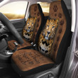 Leopard Hold on Funny Car Seat Covers Universal Fit Set 2