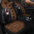 Black Bear Hold on Funny Car Seat Covers Universal Fit Set 2