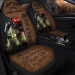Custom Name Firefighter Hold on Funny Car Seat Covers for Firefighter