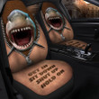 Custom Shark Hold on Funny Car Seat Covers Universal Fit Set 2 for Shark Lovers