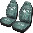 Teacher Leather Embossed Print Car Seat Covers, Car Seat Set of Two, Automotive Seat Covers Set