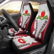Teacher Leather Embossed Print Car Seat Covers, Car Seat Set of Two, Automotive Seat Covers Set