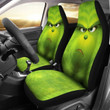 Little Cute Grinch Face How The Grinch Stole Christmas Car Seat Cover Set 2 Universal Fit