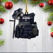 Personalized Police Ornament, Custom Name Police Vest Full Set, Baton Tonfa & Gun Ornament