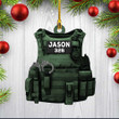 Personalized Police Bulletproof Vest Ornament, Police Christmas Ornament for Him