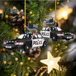 Custom Name Police Car Ornament for Policeman Acrylic Police Ornament