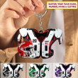 Personalized NFL American Football Shoulder Pads And Helmet Acrylic Keychain for Football Players