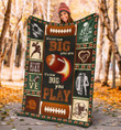 American Football Blanket Gift For Son From Dad Mom They Whispered To Him Football Blanket