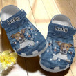 Personalized Jack Russell in Jean Pocket Crocs Clog Shoes for Dog Mom, Dog Cat