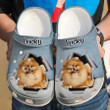 Customized Pomeranian Flowers Crocs Clog Shoes for Men, Women, Kids